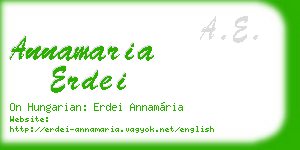 annamaria erdei business card